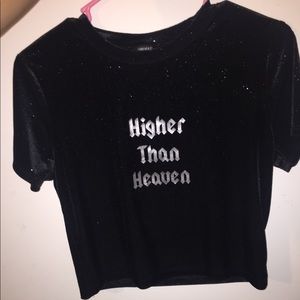 forever 21 “higher than heaven” cropped top